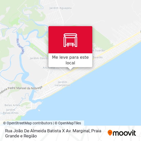 Rua João De Almeida Batista X Av. Marginal mapa