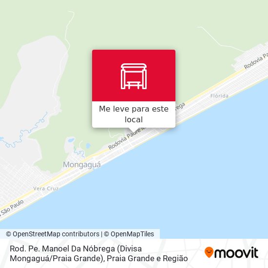 Rod. Pe. Manoel Da Nóbrega (Divisa Mongaguá / Praia Grande) mapa