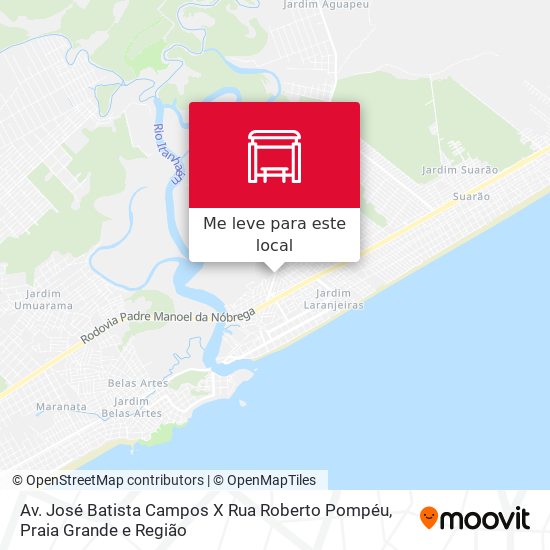 Av. José Batista Campos X Rua Roberto Pompéu mapa