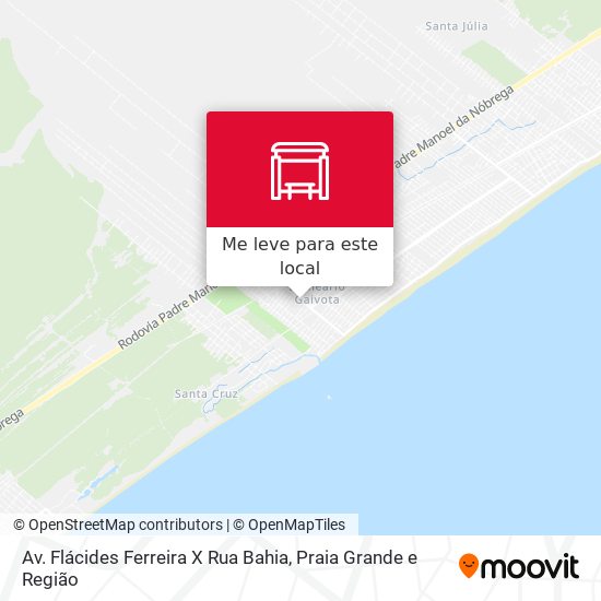 Av. Flácides Ferreira X Rua Bahia mapa