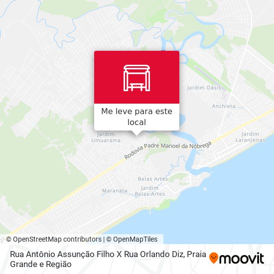 Rua Antônio Assunção Filho X Rua Orlando Diz mapa