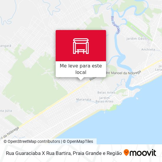 Rua Guaraciaba X Rua Bartira mapa