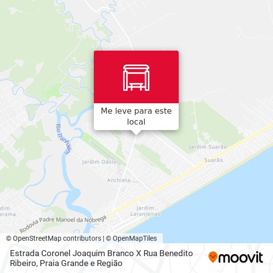 Estrada Coronel Joaquim Branco X Rua Benedito Ribeiro mapa