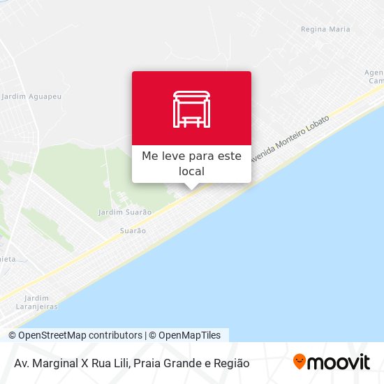 Av. Marginal X Rua Lili mapa