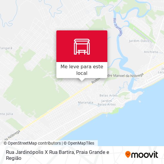 Rua Jardinópolis X Rua Bartira mapa