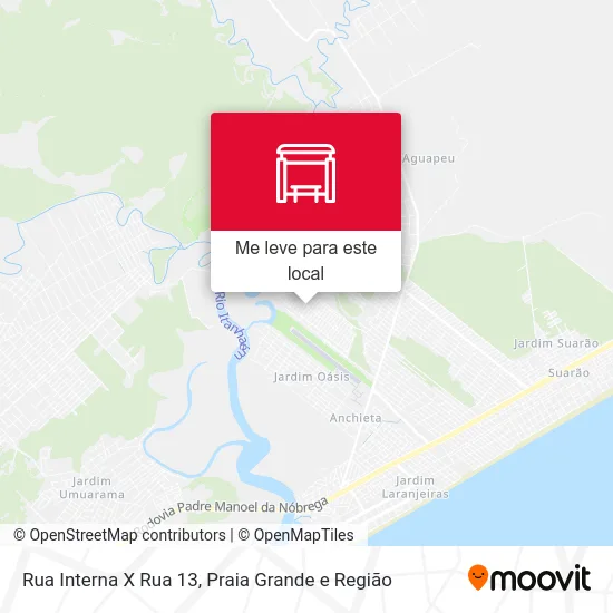 Rua Interna X Rua 13 mapa