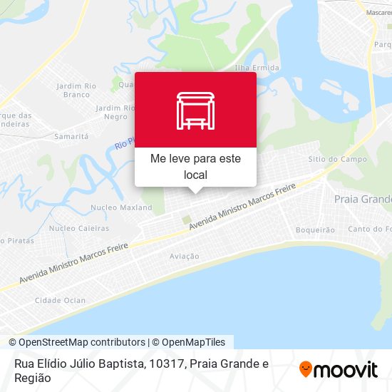 Rua Elídio Júlio Baptista, 10317 mapa