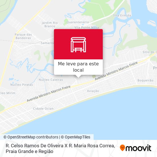R. Celso Ramos De Oliveira X R. Maria Rosa Correa mapa