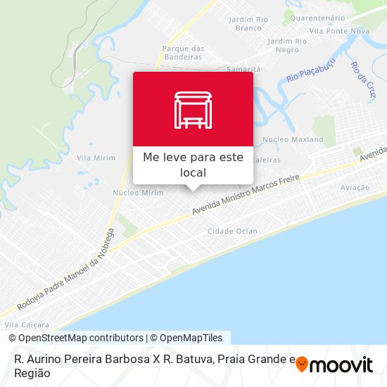 R. Aurino Pereira Barbosa X R. Batuva mapa