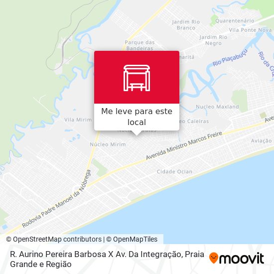 R. Aurino Pereira Barbosa X Av. Da Integração mapa