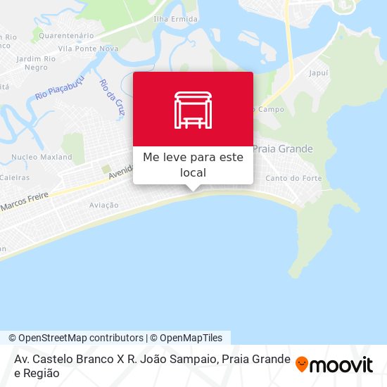 Av. Castelo Branco X R. João Sampaio mapa