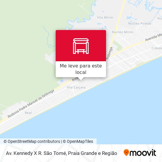 Av. Kennedy X R. São Tomé mapa