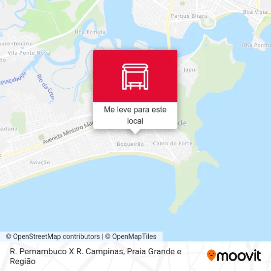 R. Pernambuco X R. Campinas mapa