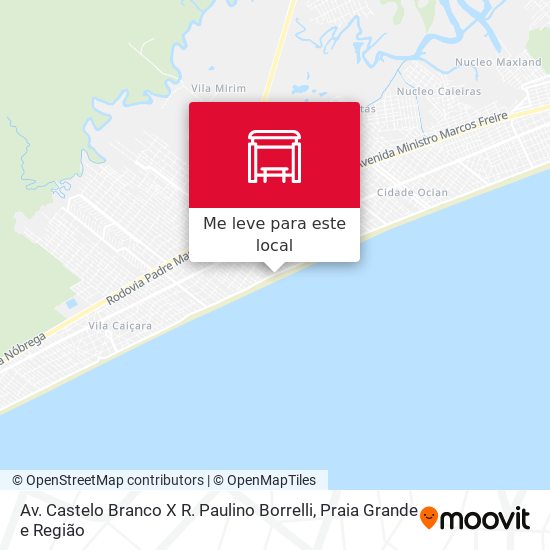 Av. Castelo Branco X R. Paulino Borrelli mapa