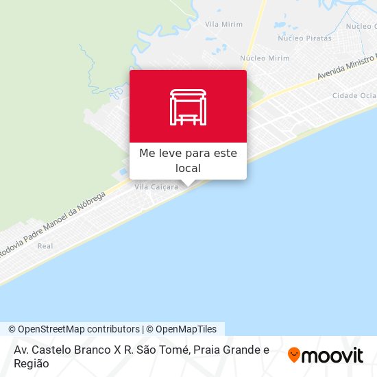 Av. Castelo Branco X R. São Tomé mapa