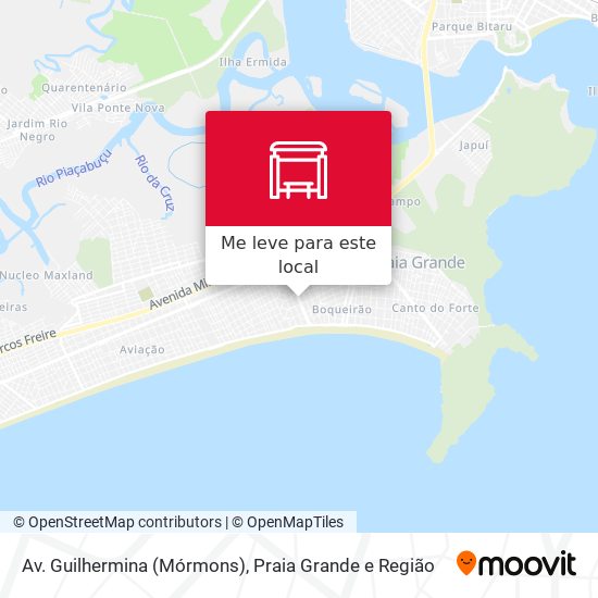 Av. Guilhermina (Mórmons) mapa