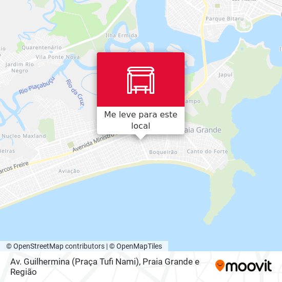 Av. Guilhermina (Praça Tufi Nami) mapa