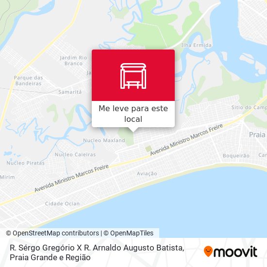 R. Sérgo Gregório X R. Arnaldo Augusto Batista mapa
