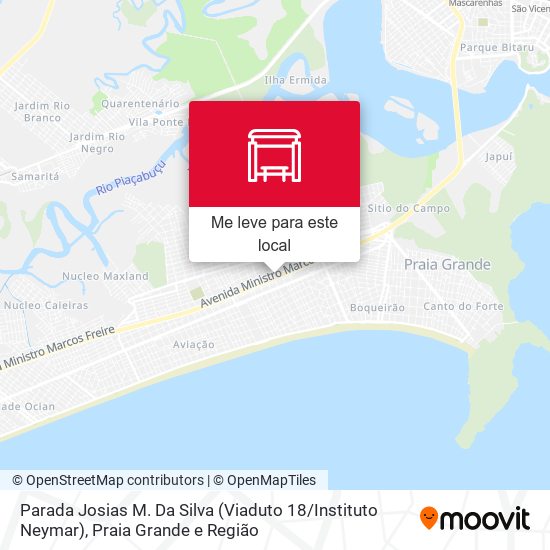 Parada Josias M. Da Silva (Viaduto 18 / Instituto Neymar) mapa