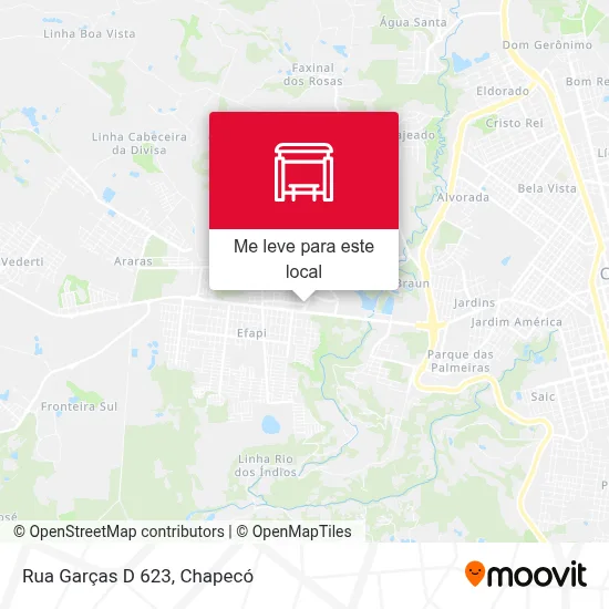 Rua Garças D 623 mapa