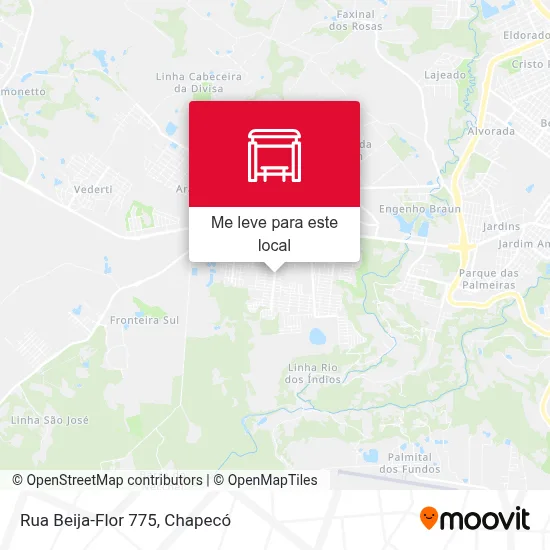 Rua Beija-Flor 775 mapa