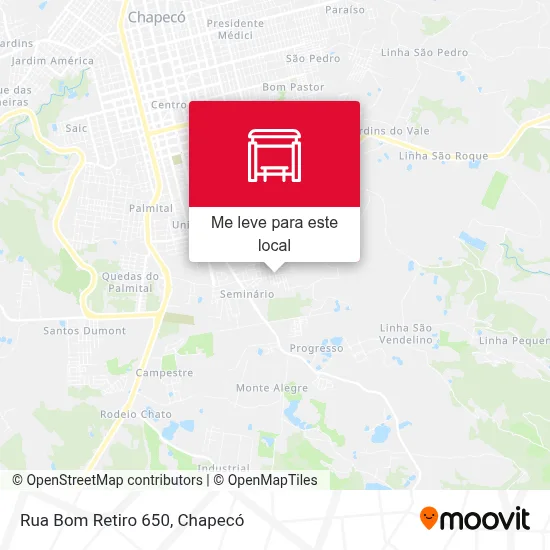 Rua Bom Retiro 650 mapa