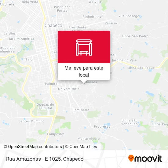 Rua Amazonas - E 1025 mapa