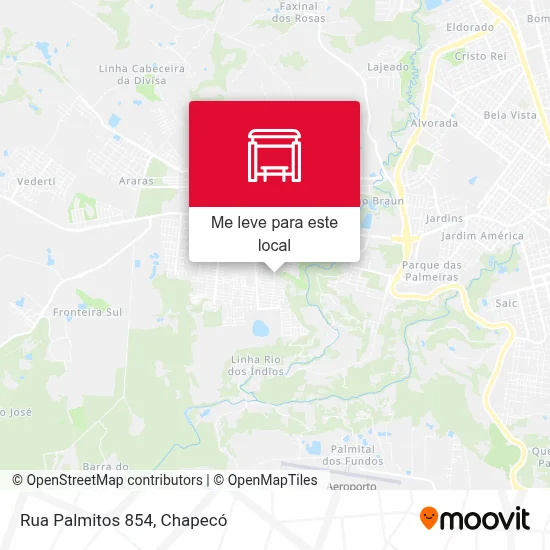 Rua Palmitos 854 mapa