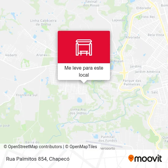 Rua Palmitos 854 mapa