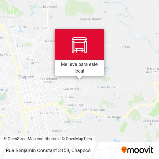 Rua Benjamin Constant 3159 mapa