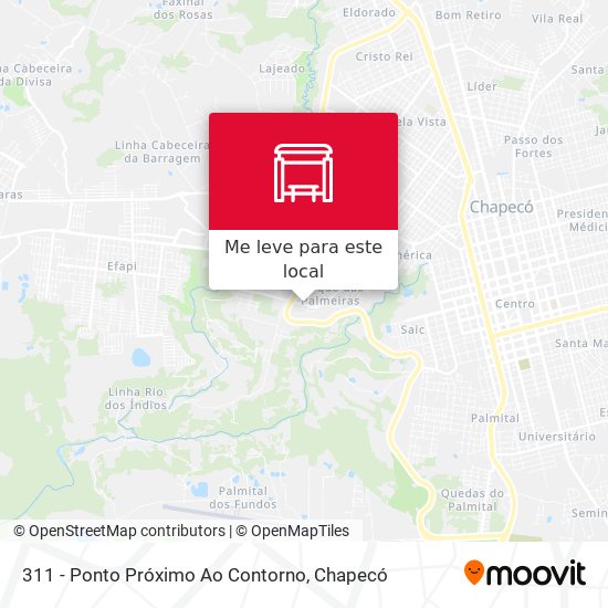 311 -  Ponto Próximo Ao  Contorno mapa