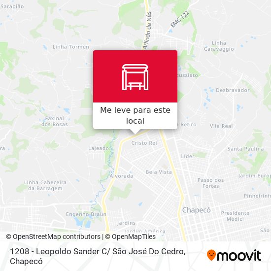 1208 - Leopoldo Sander C/ São José Do Cedro mapa
