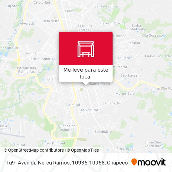 Tu9- Avenida Nereu Ramos, 10936-10968 mapa