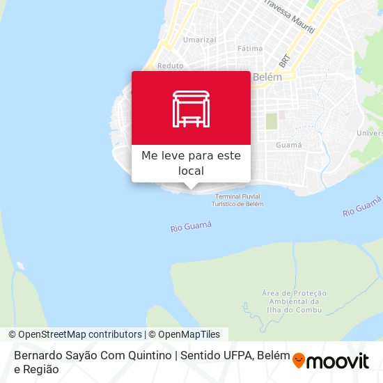 Bernardo Sayão Com Quintino | Sentido UFPA mapa