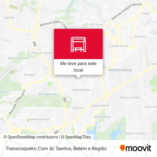 Transcoqueiro Com Al. Santos mapa