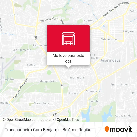 Transcoqueiro Com Benjamin mapa