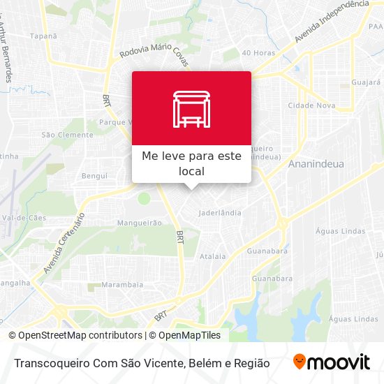 Transcoqueiro Com São Vicente mapa