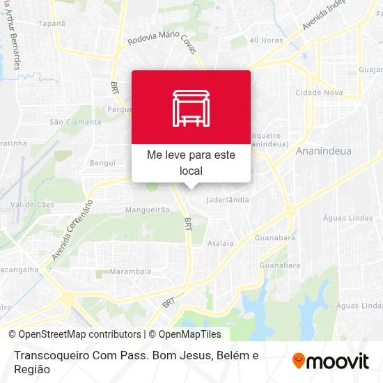 Transcoqueiro Com Pass. Bom Jesus mapa