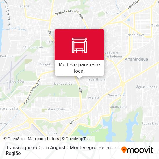 Transcoqueiro Com Augusto Montenegro mapa