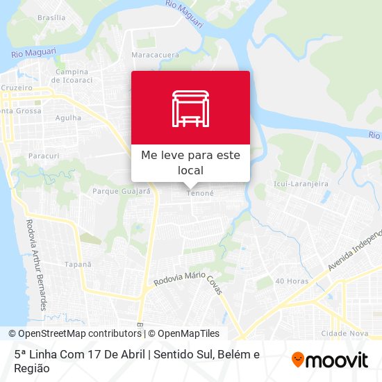 5ª Linha Com 17 De Abril | Sentido Sul mapa