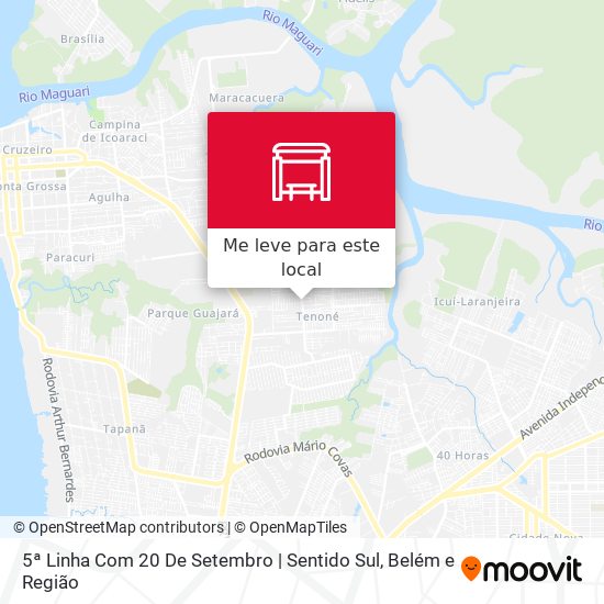 5ª Linha Com 20 De Setembro | Sentido Sul mapa