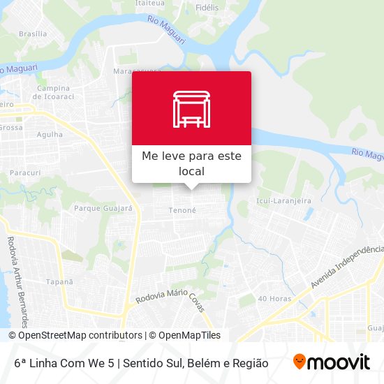 6ª Linha Com We 5 | Sentido Sul mapa