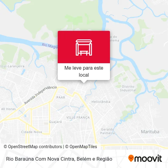 Rio Baraúna Com Nova Cintra mapa