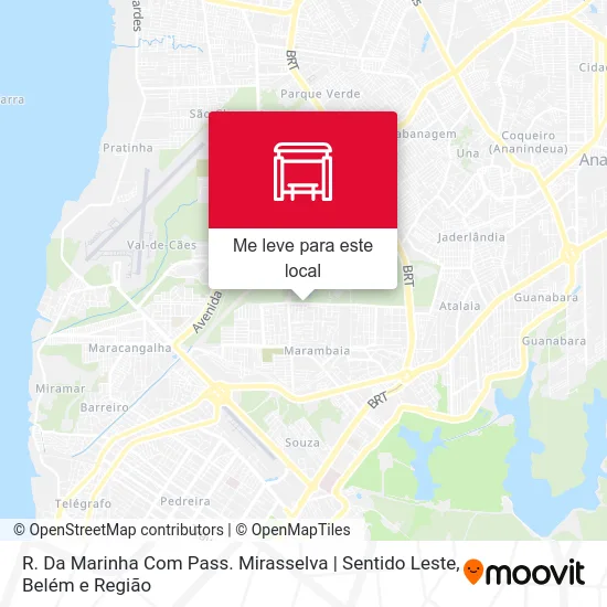 R. Da Marinha Com Pass. Mirasselva | Sentido Leste mapa