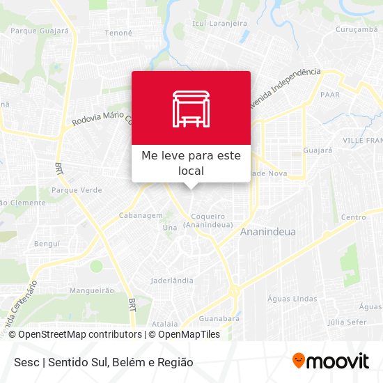 Sesc | Sentido Sul mapa