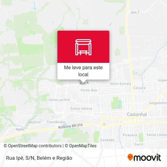 Rua Ipê, S/N mapa