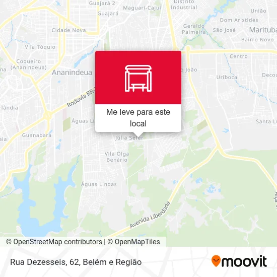 Rua Dezesseis, 62 mapa