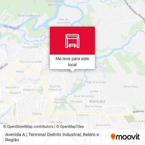 Avenida A | Terminal Distrito Industrial mapa