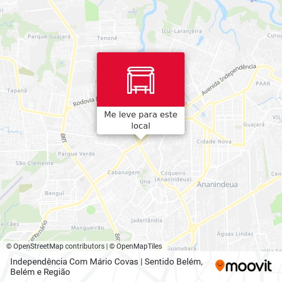 Independência Com Mário Covas | Sentido Belém mapa