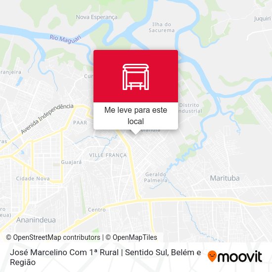 José Marcelino Com 1ª Rural | Sentido Sul mapa